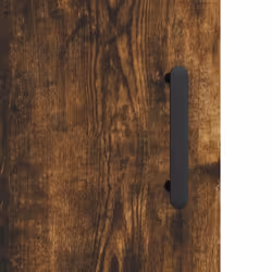 vidaXL Wall Cabinet Storage Cabinet Display Cabinet White Engineered Wood - smoked oak - Additional view 9