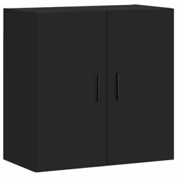 vidaXL Wall Cabinet Storage Cabinet Display Cabinet Brown Oak Engineered Wood - black