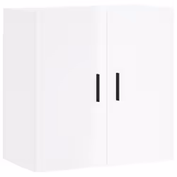 vidaXL Wall Cabinet Storage Cabinet Display Cabinet Brown Oak Engineered Wood - high gloss white