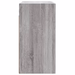 vidaXL Wall Cabinet Storage Cabinet Display Cabinet Brown Oak Engineered Wood - grey sonoma - Additional view 6