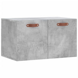 vidaXL Wall Cabinet Storage Cabinet Display Cabinet White Engineered Wood - concrete grey, 60 x 36.5 x 35 cm