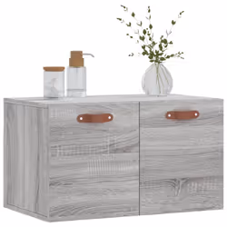 vidaXL Wall Cabinet Storage Cabinet Display Cabinet White Engineered Wood - grey sonoma, 60 x 36.5 x 35 cm - Additional view 2