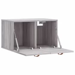vidaXL Wall Cabinet Storage Cabinet Display Cabinet White Engineered Wood - grey sonoma, 60 x 36.5 x 35 cm - Additional view 5