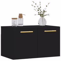 vidaXL Wall Cabinet Storage Cabinet Display Cabinet White Engineered Wood - black, 60 x 36.5 x 35 cm - Additional view 2