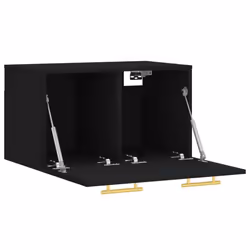 vidaXL Wall Cabinet Storage Cabinet Display Cabinet White Engineered Wood - black, 60 x 36.5 x 35 cm - Additional view 5