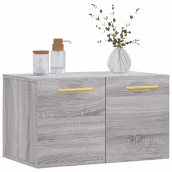 vidaXL Wall Cabinet Storage Cabinet Display Cabinet White Engineered Wood - grey sonoma, 60 x 36.5 x 35 cm - Additional view 2