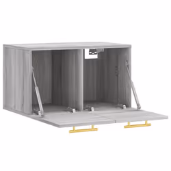 vidaXL Wall Cabinet Storage Cabinet Display Cabinet White Engineered Wood - grey sonoma, 60 x 36.5 x 35 cm - Additional view 5