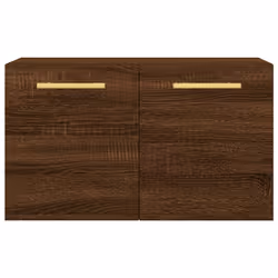 vidaXL Wall Cabinet Storage Cabinet Display Cabinet White Engineered Wood - brown oak, 60 x 36.5 x 35 cm - Additional view 4