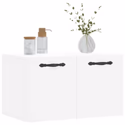 vidaXL Wall Cabinet Hanging Storage Cabinet Display Cabinet Engineered Wood - white, 60 x 36.5 x 35 cm - Additional view 2