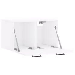 vidaXL Wall Cabinet Storage Cabinet Display Cabinet White Engineered Wood - high gloss white, 60 x 36.5 x 35 cm - Additional view 5