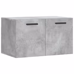 vidaXL Wall Cabinet Storage Cabinet Display Cabinet White Engineered Wood - concrete grey, 60 x 36.5 x 35 cm
