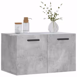 vidaXL Wall Cabinet Storage Cabinet Display Cabinet White Engineered Wood - concrete grey, 60 x 36.5 x 35 cm