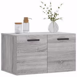 vidaXL Wall Cabinet Storage Cabinet Display Cabinet White Engineered Wood - grey sonoma, 60 x 36.5 x 35 cm - Additional view 2