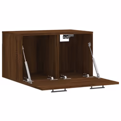 vidaXL Wall Cabinet Storage Cabinet Display Cabinet White Engineered Wood - brown oak, 60 x 36.5 x 35 cm - Additional view 5
