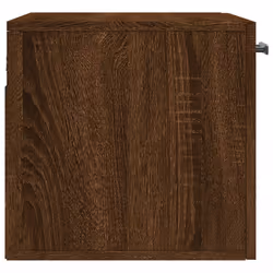 vidaXL Wall Cabinet Storage Cabinet Display Cabinet White Engineered Wood - brown oak, 60 x 36.5 x 35 cm - Additional view 6