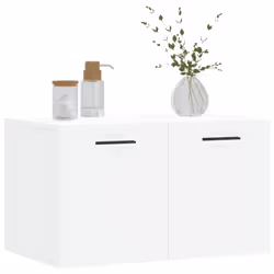 vidaXL Wall Cabinet Storage Cabinet Display Cabinet White Engineered Wood - white, 60 x 36.5 x 35 cm