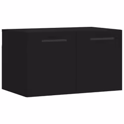 vidaXL Wall Cabinet Wall Storage Display Cabinet Grey Sonoma Engineered Wood - black, 60 x 36.5 x 35 cm