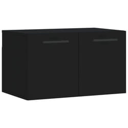 vidaXL Wall Cabinet Wall Storage Display Cabinet Grey Sonoma Engineered Wood - black, 60 x 36.5 x 35 cm