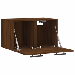 vidaXL Wall Cabinet Wall Storage Display Cabinet Grey Sonoma Engineered Wood - brown oak, 60 x 36.5 x 35 cm - Additional view 5