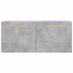 vidaXL Wall Cabinet Storage Cabinet Display Cabinet White Engineered Wood - concrete grey, 80 x 36.5 x 35 cm - Additional view 4