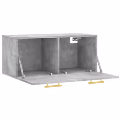 vidaXL Wall Cabinet Storage Cabinet Display Cabinet White Engineered Wood - concrete grey, 80 x 36.5 x 35 cm - Additional view 5