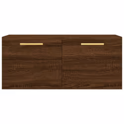 vidaXL Wall Cabinet Storage Cabinet Display Cabinet White Engineered Wood - brown oak, 80 x 36.5 x 35 cm - Additional view 4