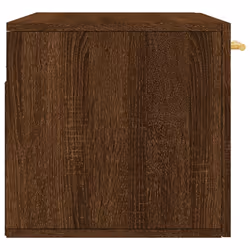vidaXL Wall Cabinet Storage Cabinet Display Cabinet White Engineered Wood - brown oak, 80 x 36.5 x 35 cm - Additional view 6