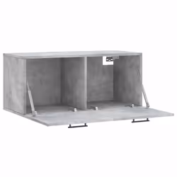 vidaXL Wall Cabinet Storage Cabinet Display Cabinet White Engineered Wood - concrete grey, 80 x 36.5 x 35 cm - Additional view 5