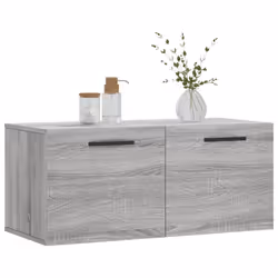 vidaXL Wall Cabinet Wall Storage Display Cabinet Grey Sonoma Engineered Wood - grey sonoma, 80 x 36.5 x 35 cm - Additional view 2