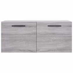 vidaXL Wall Cabinet Wall Storage Display Cabinet Grey Sonoma Engineered Wood - grey sonoma, 80 x 36.5 x 35 cm - Additional view 4