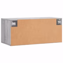 vidaXL Wall Cabinet Wall Storage Display Cabinet Grey Sonoma Engineered Wood - grey sonoma, 80 x 36.5 x 35 cm - Additional view 7