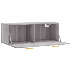 vidaXL Wall Cabinet Storage Cabinet Display Cabinet White Engineered Wood - grey sonoma, 100 x 36.5 x 35 cm - Additional view 5