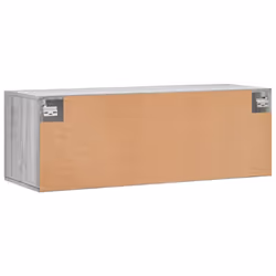 vidaXL Wall Cabinet Storage Cabinet Display Cabinet White Engineered Wood - grey sonoma, 100 x 36.5 x 35 cm - Additional view 7
