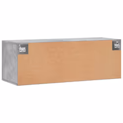 vidaXL Wall Cabinet Hanging Storage Cabinet Display Cabinet Engineered Wood - concrete grey, 100 x 36.5 x 35 cm - Additional view 6