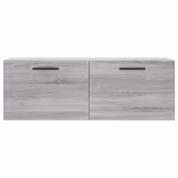 vidaXL Wall Cabinet Wall Storage Display Cabinet Grey Sonoma Engineered Wood - grey sonoma, 100 x 36.5 x 35 cm - Additional view 4