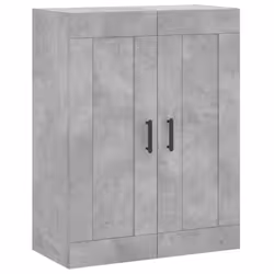 vidaXL Wall Mounted Cabinet Bathroom Cabinet Cupboard White Engineered Wood - concrete grey