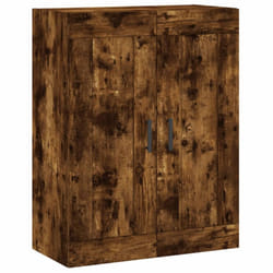 vidaXL Wall Mounted Cabinet Bathroom Cabinet Cupboard White Engineered Wood - smoked oak