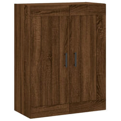 vidaXL Wall Mounted Cabinet Bathroom Cabinet Cupboard White Engineered Wood - brown oak