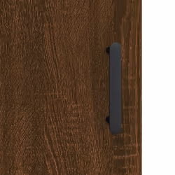 vidaXL Wall Mounted Cabinet Bathroom Cabinet Cupboard White Engineered Wood - brown oak - Additional view 10