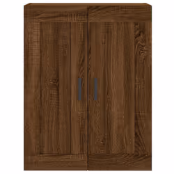 vidaXL Wall Mounted Cabinet Bathroom Cabinet Cupboard White Engineered Wood - brown oak - Additional view 6