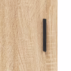 vidaXL Wall Mounted Cabinet Display Cabinet High Gloss White Engineered Wood - sonoma oak - Additional view 10