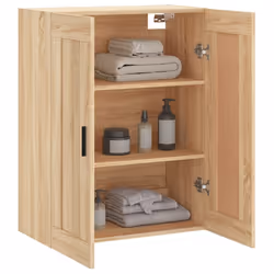 vidaXL Wall Mounted Cabinet Display Cabinet High Gloss White Engineered Wood - sonoma oak - Additional view 4