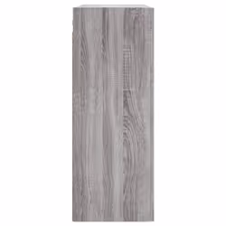 vidaXL Wall Mounted Cabinet Display Cabinet High Gloss White Engineered Wood - grey sonoma - Additional view 7