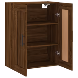 vidaXL Wall Mounted Cabinet Cupboard Side Cabinet Sonoma Oak Engineered Wood - brown oak - Additional view 6