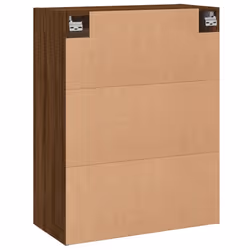 vidaXL Wall Mounted Cabinet Cupboard Side Cabinet Sonoma Oak Engineered Wood - brown oak - Additional view 8