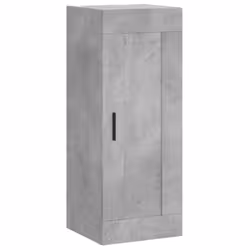 vidaXL Wall Mounted Cabinet Storage Cabinet Side Cabinet White Engineered Wood - concrete grey