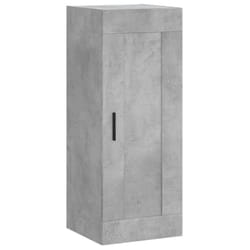 vidaXL Wall Mounted Cabinet Storage Cabinet Side Cabinet White Engineered Wood - concrete grey