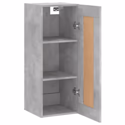 vidaXL Wall Mounted Cabinet Storage Cabinet Side Cabinet White Engineered Wood - concrete grey - Additional view 6
