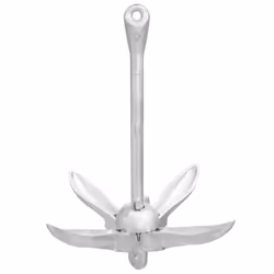 vidaXL Folding Anchor Grappling Portable Grapnel Marine Boat Anchor Silver Iron - 2.5 kg, without rope