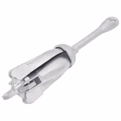 vidaXL Folding Anchor Grappling Portable Grapnel Marine Boat Anchor Silver Iron - 3.2 kg, without rope